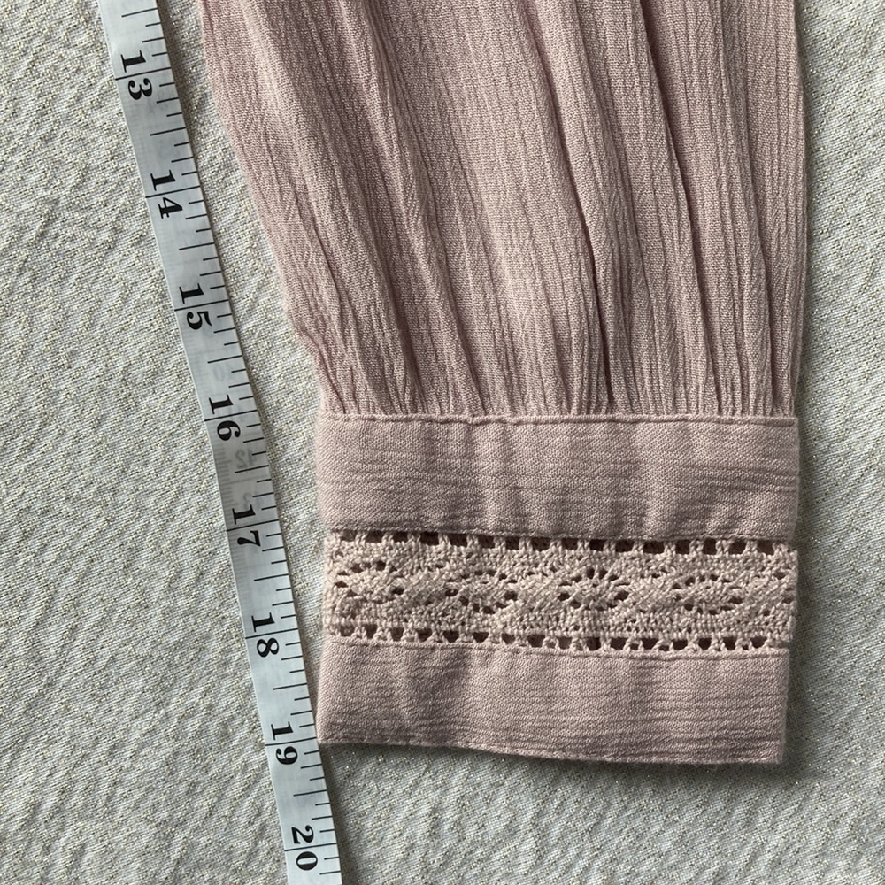 O’Neill Dusty rose button down top /blouse size XL - Picture 8 of 10